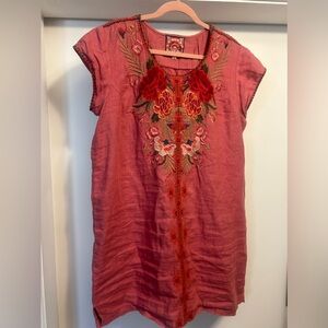 Johnny was - salmon color shift dress size L